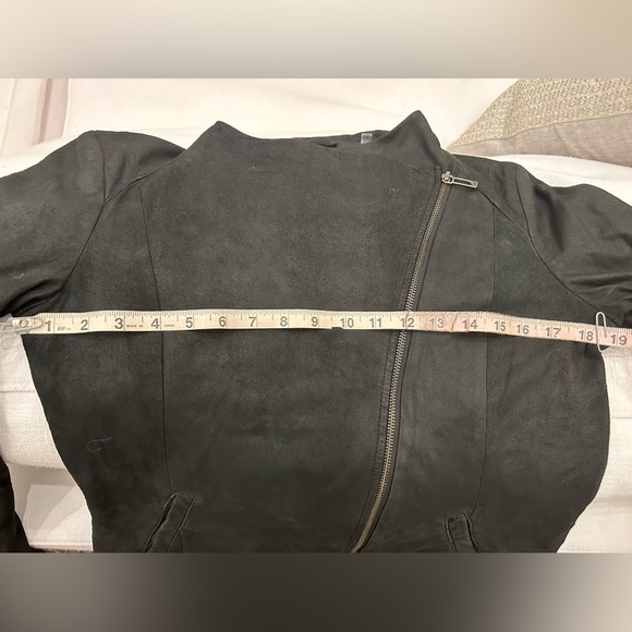 Vince Cowl Neck Asymmetrical Paper Thin Leather Jacket - Picture 9 of 10